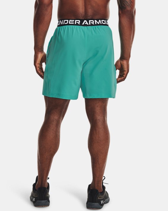 Men's UA Woven 7" Shorts, Green, pdpMainDesktop image number 2